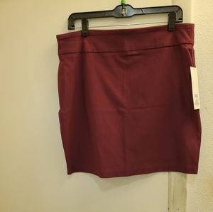 Rekucci Stretchy Aubergine Mini Skirt